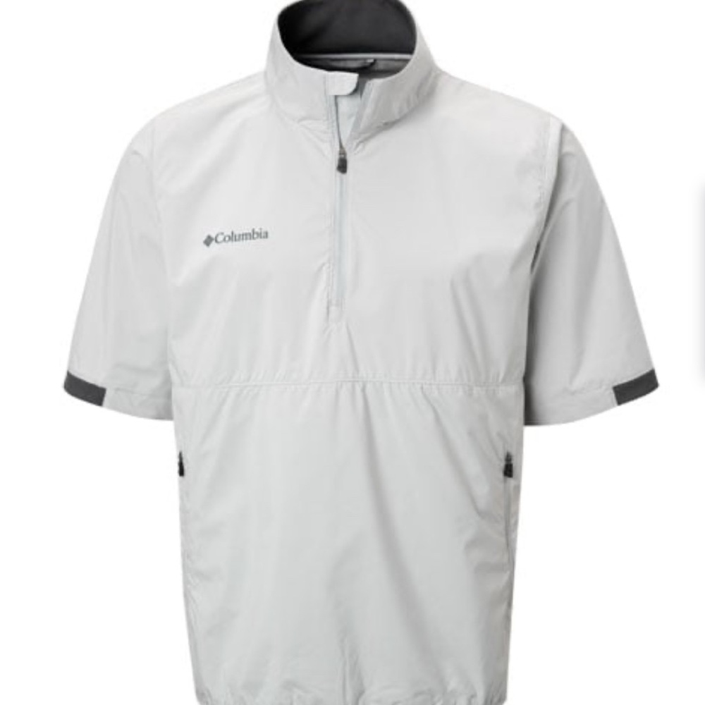 NWT-Columbia Men's Big Shot Golf Wind Pullover (Grey)